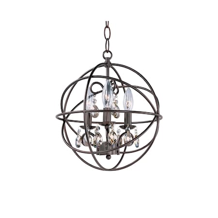 Maxim Lighting Orbit 3-Light 12" Wide Oil Rubbed Bronze Pendant Light 25140OI